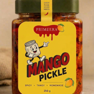 Primeera Authentic Malabar Raw Mango Pickle (250g) | Homemade Manga Achar | Traditional Kerala Recipe | No Added Colours & Preservatives